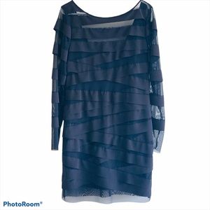 Nicole Miller Collection Laser Cut V Back Dress 12